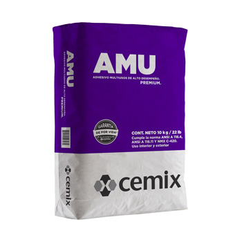 ADHESIVO AMU BLANCO 20 KG ALBERCAS CEMIX